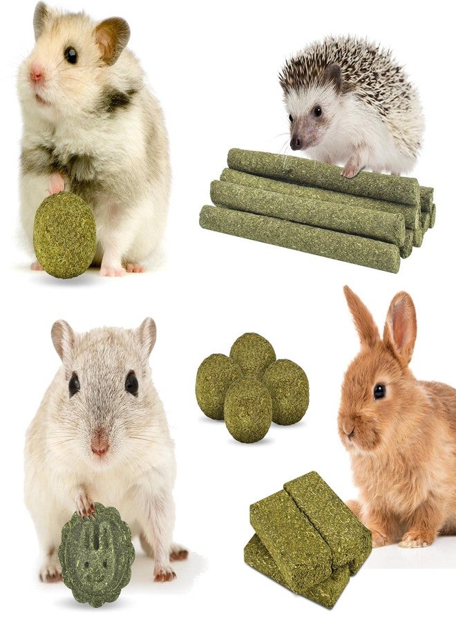 ERKOON 25Pcs Bunny Chew Toys, 100% Natural Timothy Hay Biscuit&Treats Sticks, Chew Toy for Teeth for Rabbit Chinchilla Guinea Pig Hamster Gerbil Squirrel, 8.5oz - Image 5